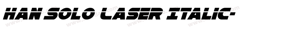 Han Solo Laser Italic字体转换
